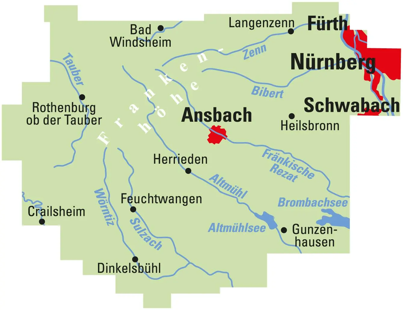 Rückseite: 9783870739331 | ADFC-Regionalkarte Romantisches Franken, 1:60.000, reiß- und...