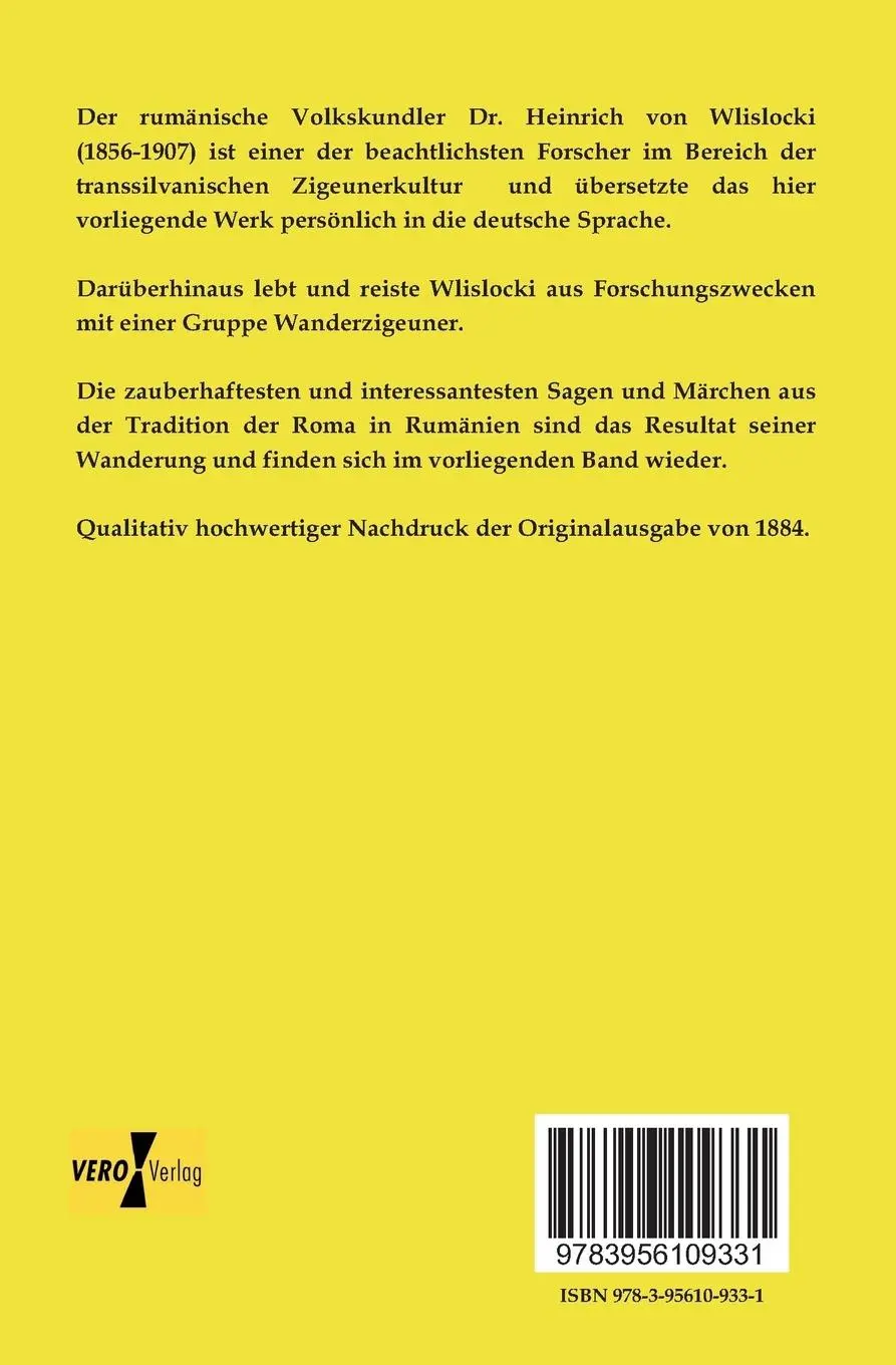 Rückseite: 9783956109331 | Märchen und Sagen der transsilvanischen Zigeuner | Wlislocki | Buch