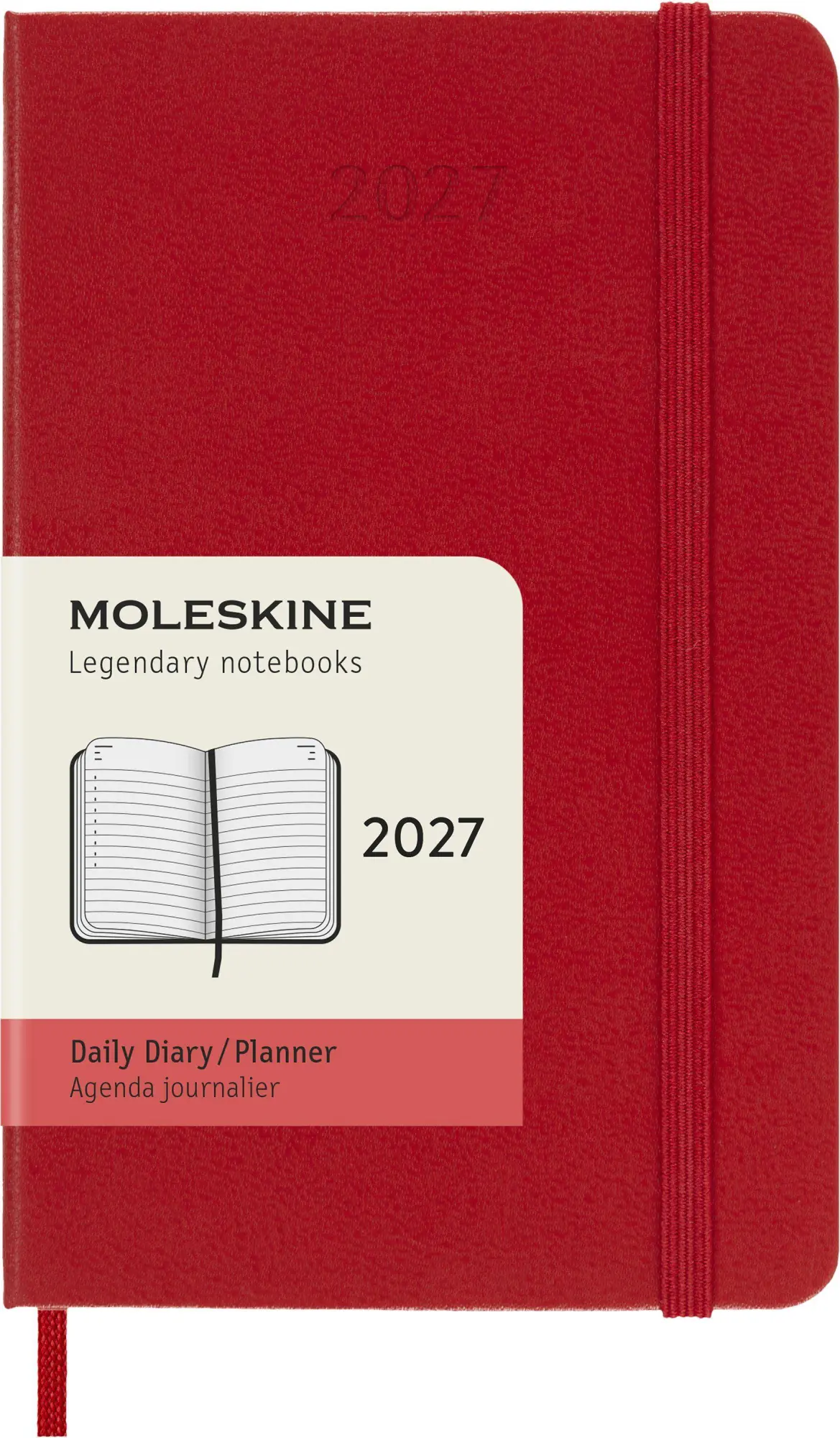 Cover: 8056999279431 | Moleskine 12 Monate Tageskalender 2027, Pocket/A6, 1 Tag = 1 Seite,...