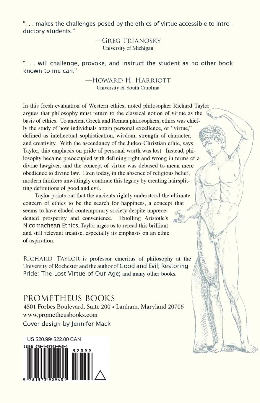 Rückseite: 9781573929431 | Virtue Ethics | An Introduction | Richard Taylor | Taschenbuch | 2002