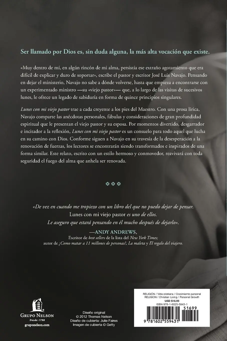 Rückseite: 9781602559431 | El Lunes Con Mi Viejo Pastor | Jose Luis Navajo (u. a.) | Taschenbuch