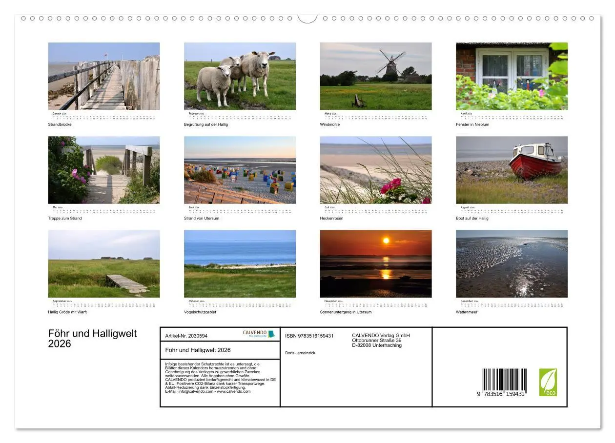 Bild: 9783516159431 | Föhr und Halligwelt 2026 (hochwertiger Premium Wandkalender 2026...