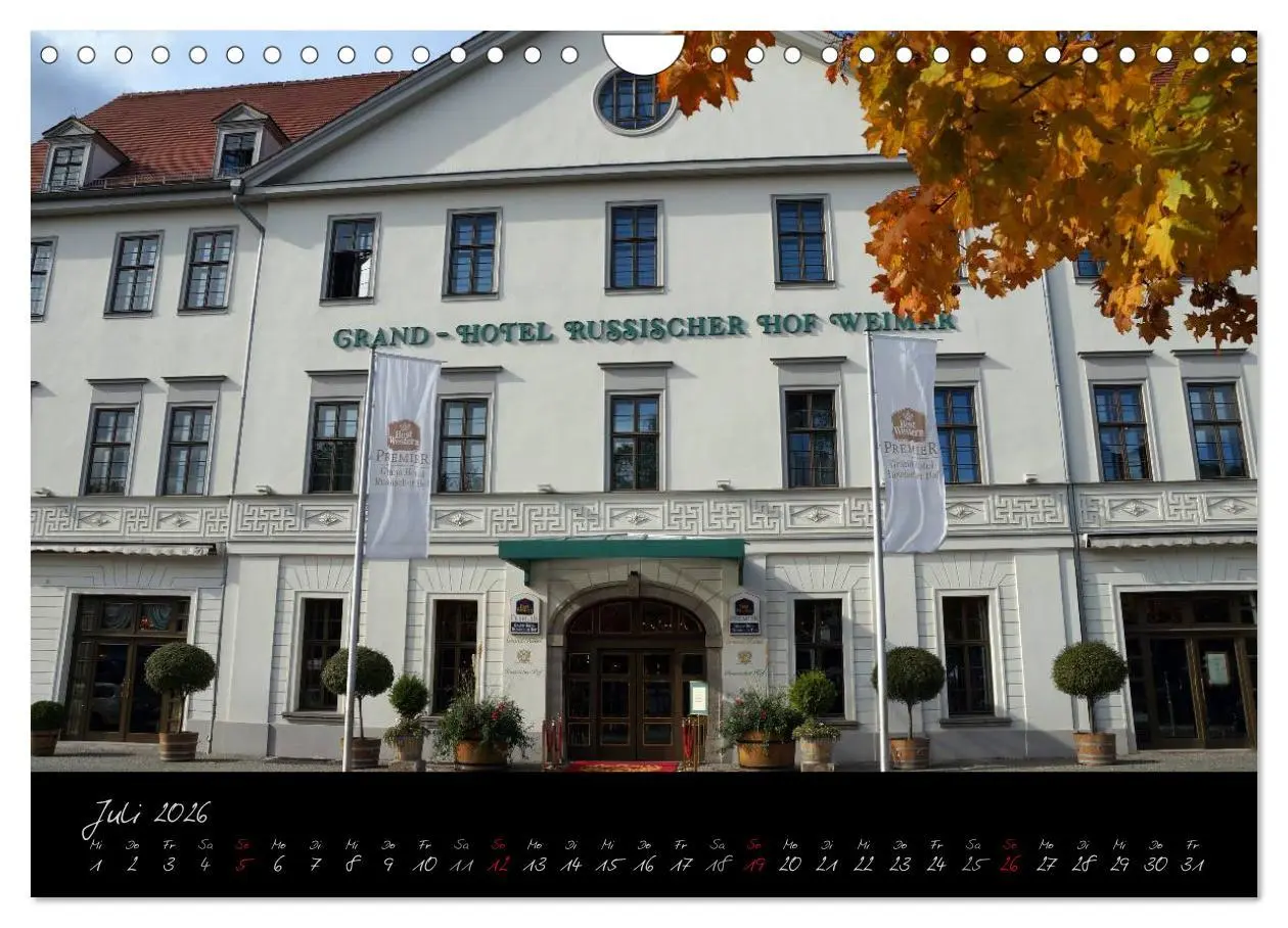 Bild: 9783516229431 | Weimar (Wandkalender 2026 DIN A4 quer), CALVENDO Monatskalender | 2026