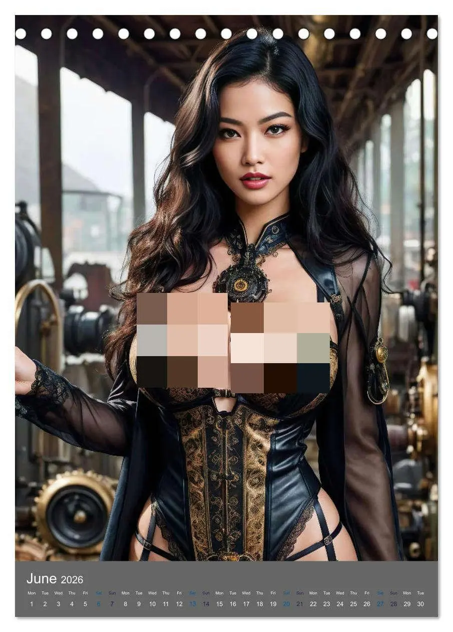 Bild: 9783516529531 | Seductive steampunk divas (Desk Calendar 2026 DIN A5 portrait),...