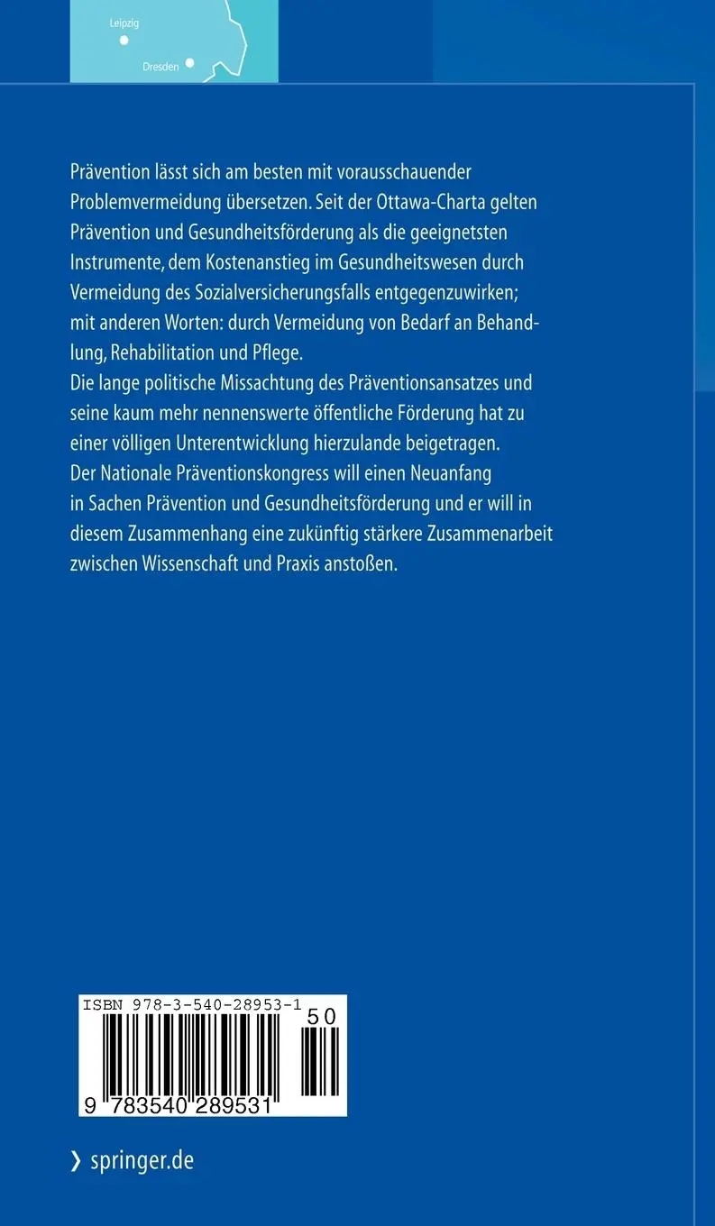 Rückseite: 9783540289531 | Prävention | Bernhard Badura (u. a.) | Buch | xx | Deutsch | 2005