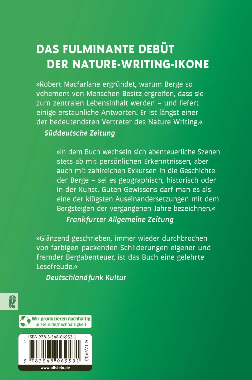 Rückseite: 9783548069531 | Berge im Kopf | Robert Macfarlane | Taschenbuch | 304 S. | Deutsch