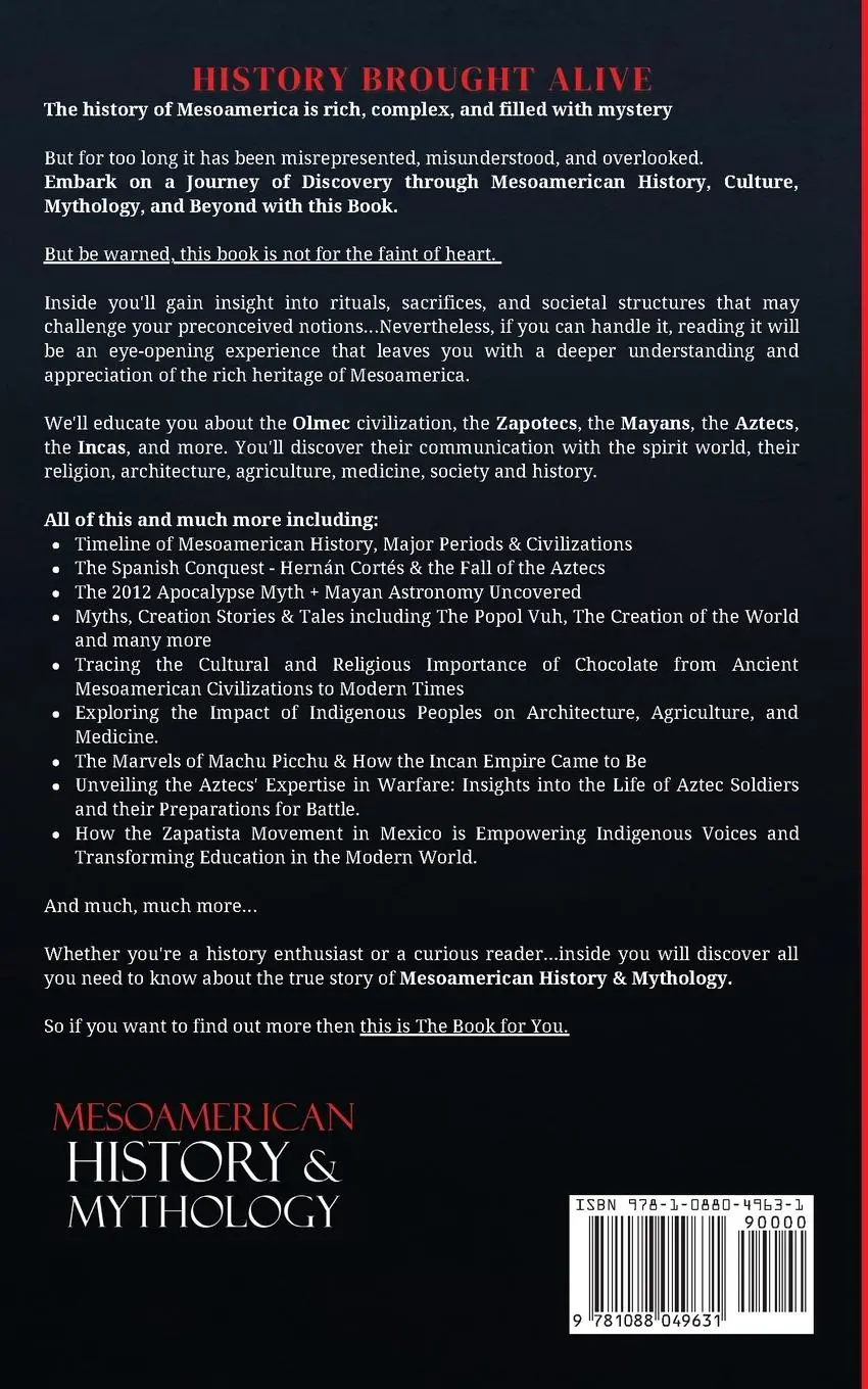 Rückseite: 9781088049631 | Mesoamerican History &amp; Mythology | History Brought Alive | Taschenbuch