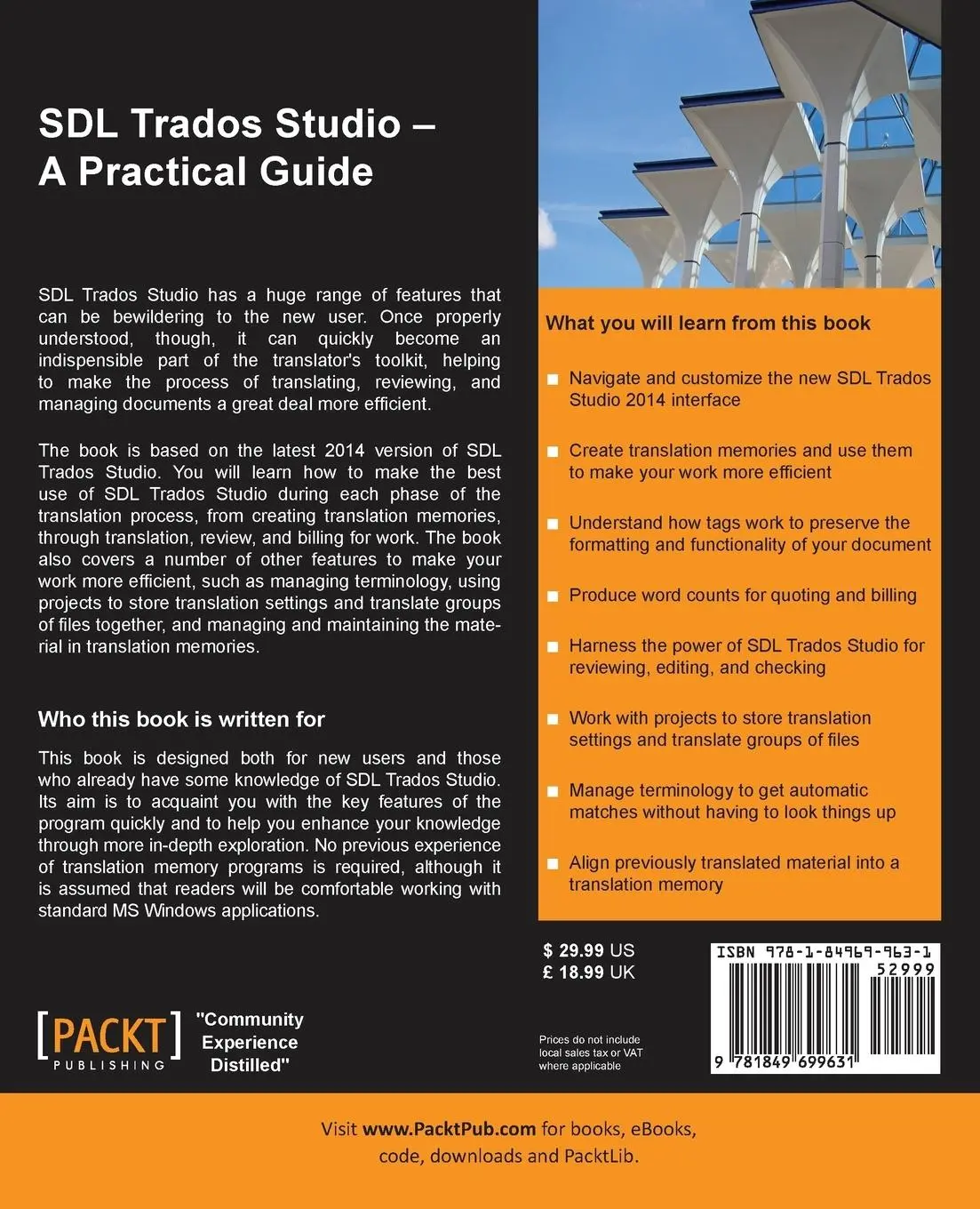 Rückseite: 9781849699631 | SDL Trados Studio - A Practical Guide | Andy Walker | Taschenbuch