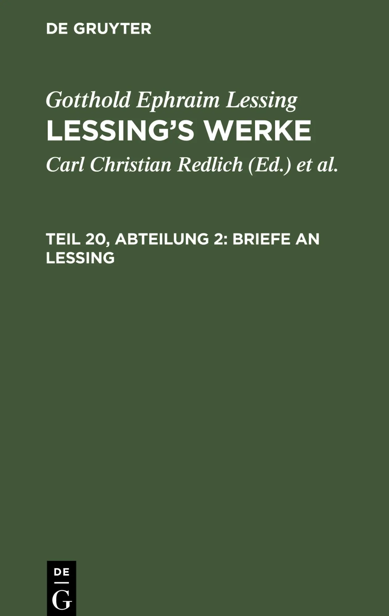 Briefe an Lessing