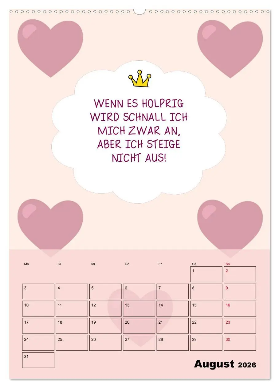Bild: 9783516379631 | Königin über alles! Typokalender für starke Frauen (Wandkalender...