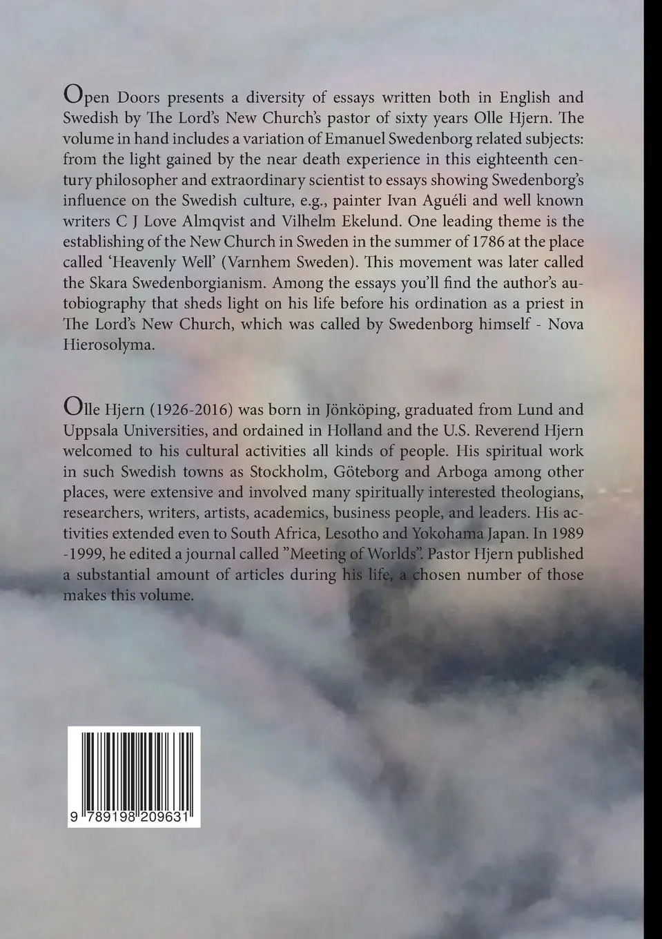 Rückseite: 9789198209631 | Open Doors | Swedenborg Essays | Olle Hjern | Taschenbuch | 152 S.