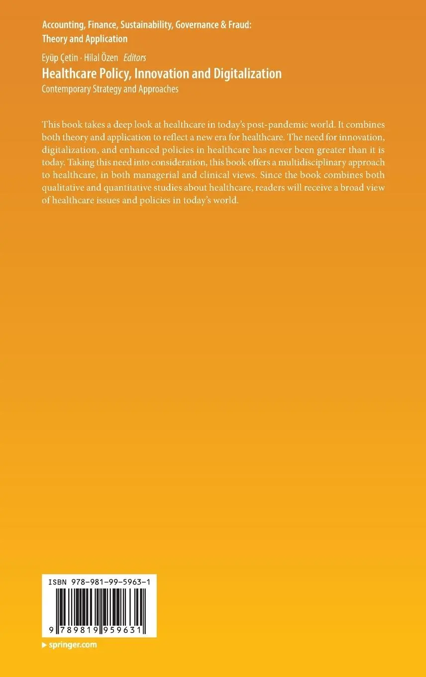 Rückseite: 9789819959631 | Healthcare Policy, Innovation and Digitalization | Hilal Özen (u. a.)