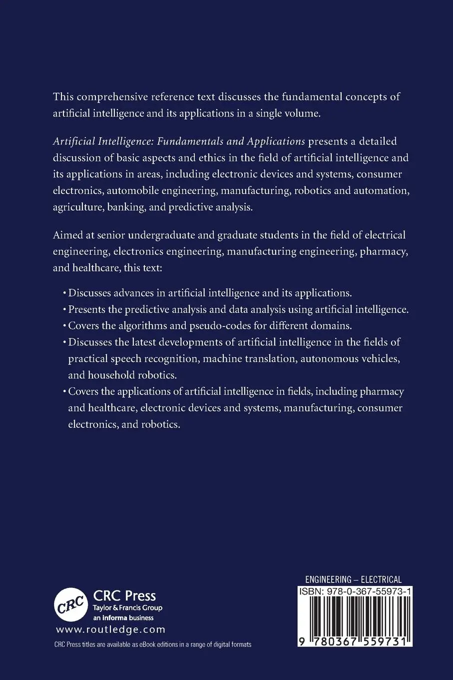 Rückseite: 9780367559731 | Artificial Intelligence | Fundamentals and Applications | Taschenbuch