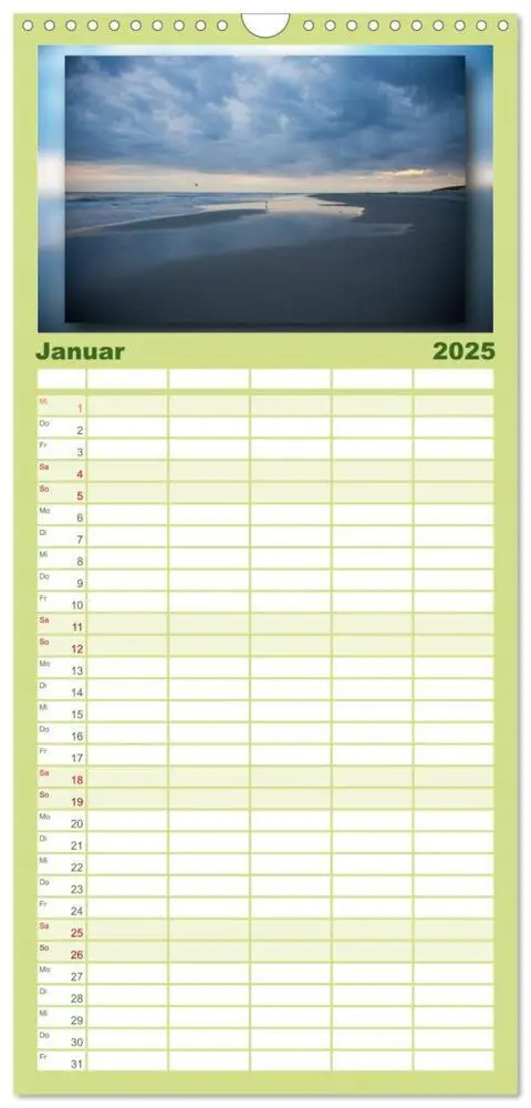 Bild: 9783457109731 | Familienplaner 2025 - Baltrum - Ein Tag am Strand mit 5 Spalten...
