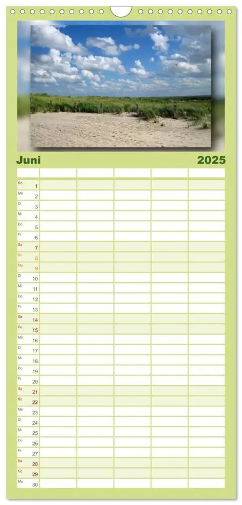 Bild: 9783457109731 | Familienplaner 2025 - Baltrum - Ein Tag am Strand mit 5 Spalten...