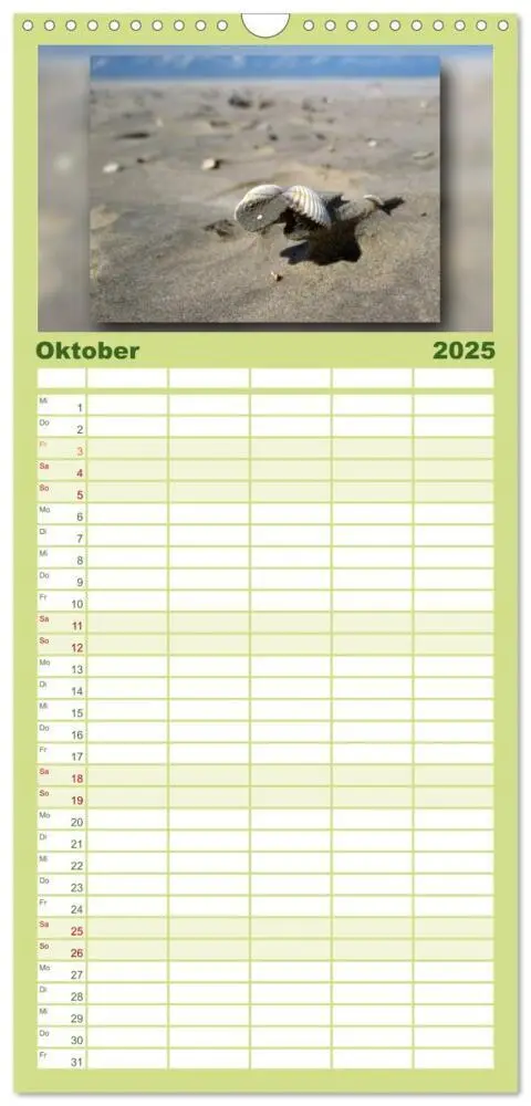 Bild: 9783457109731 | Familienplaner 2025 - Baltrum - Ein Tag am Strand mit 5 Spalten...