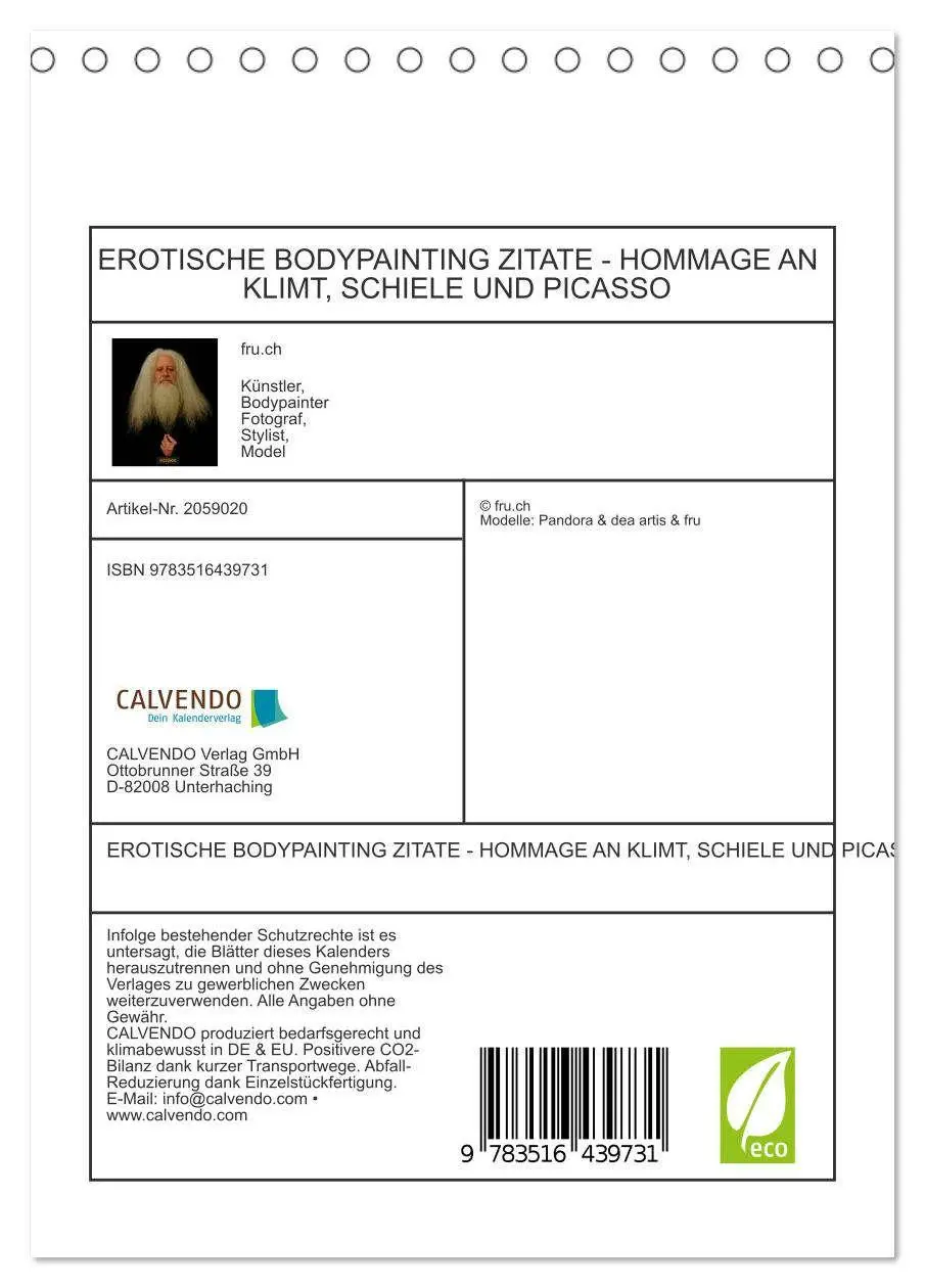 Bild: 9783516439731 | EROTISCHE BODYPAINTING ZITATE - HOMMAGE AN KLIMT, SCHIELE UND...