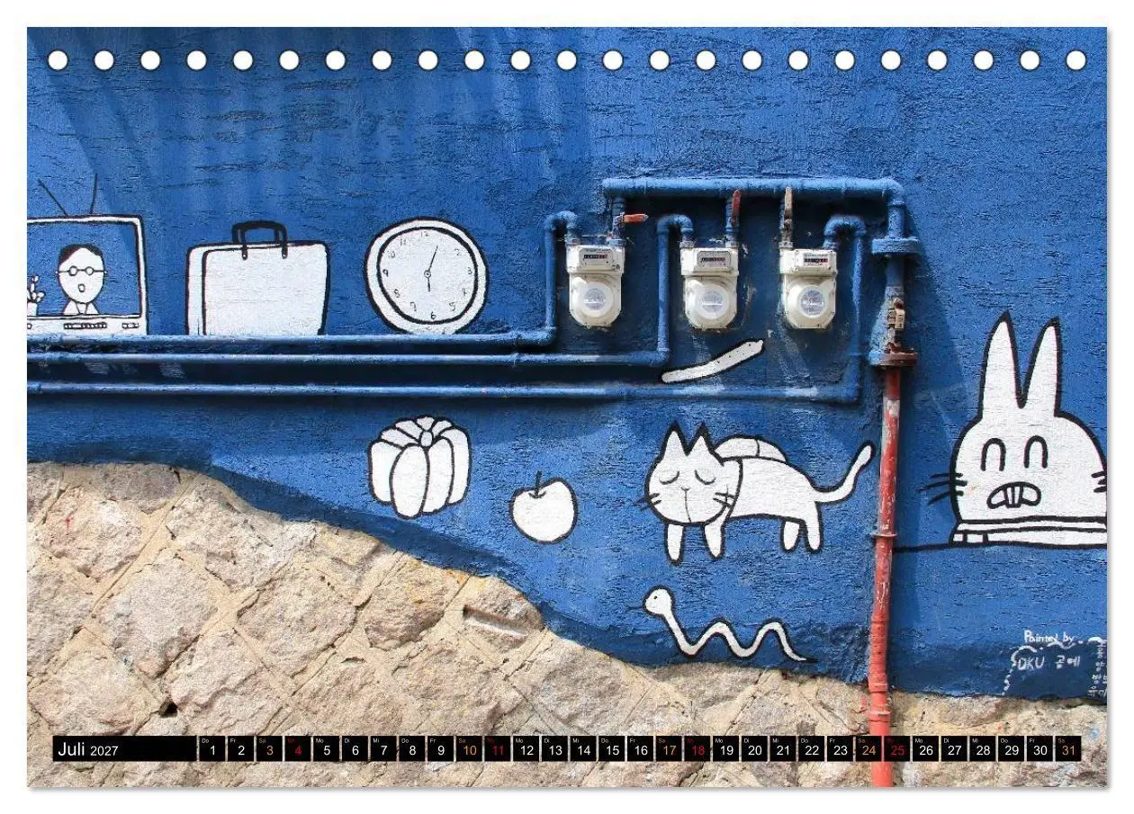 Bild: 9783594109731 | Street Art Seoul (Tischkalender 2027 DIN A5 quer), CALVENDO...