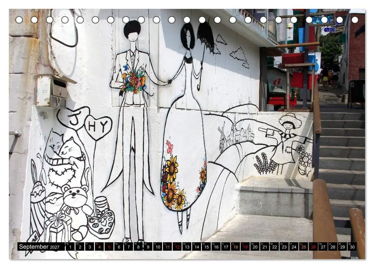 Bild: 9783594109731 | Street Art Seoul (Tischkalender 2027 DIN A5 quer), CALVENDO...