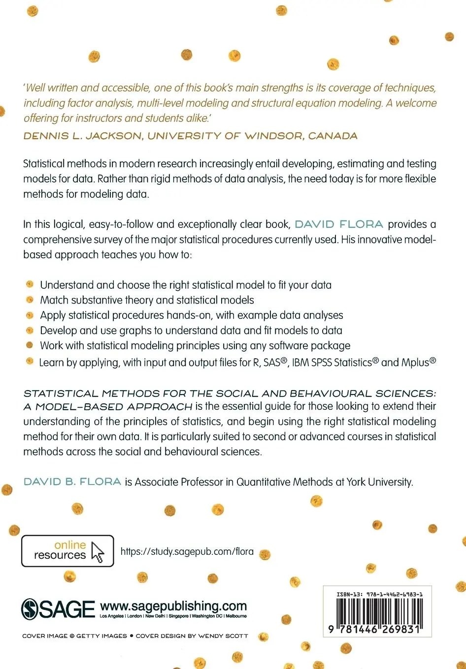 Rückseite: 9781446269831 | Statistical Methods for the Social and Behavioural Sciences | Flora