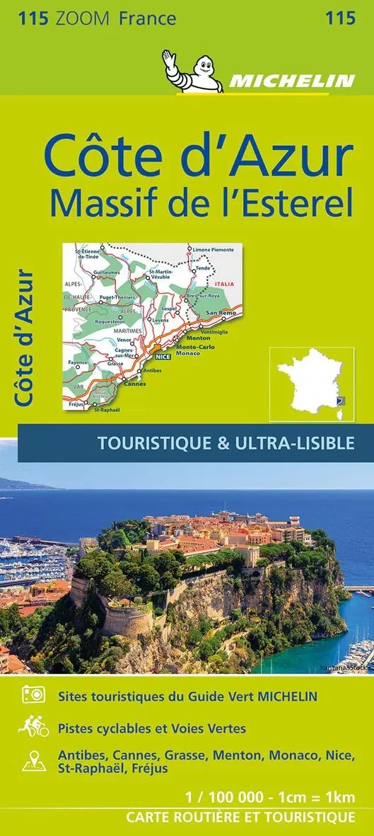 Cover: 9782067209831 | French Riviera, Esterel - Zoom Map 115 | Map | Michelin | (Land-)Karte