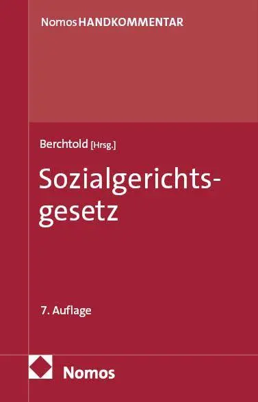 Cover: 9783756009831 | Sozialgerichtsgesetz: SGG | Handkommentar | Josef Berchtold | Buch