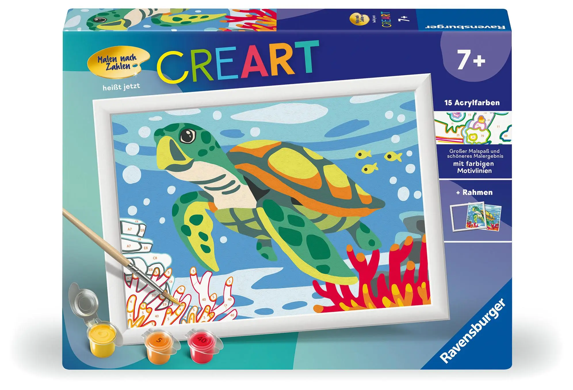 Cover: 4005556239931 | CreArt, Malen nach Zahlen Kinder - Meeresschildkröte | Spiel | Deutsch