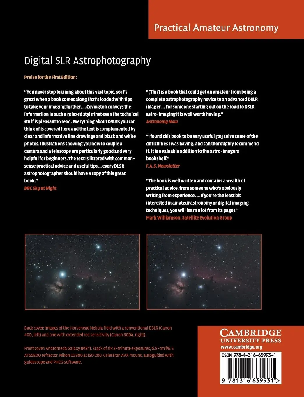 Rückseite: 9781316639931 | Digital SLR Astrophotography | Michael A. Covington | Taschenbuch