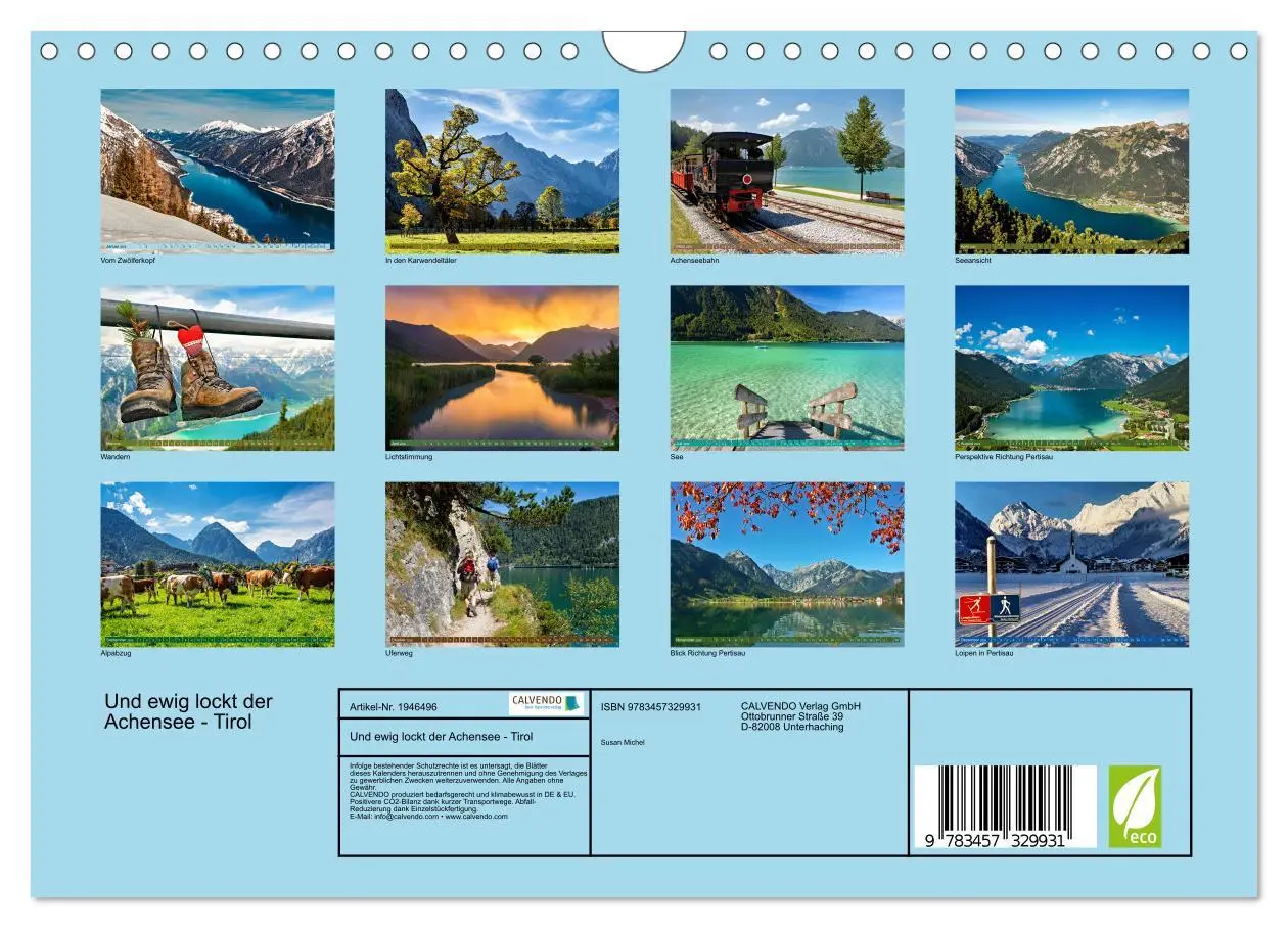 Bild: 9783457329931 | Und ewig lockt der Achensee - Tirol (Wandkalender 2026 DIN A4...