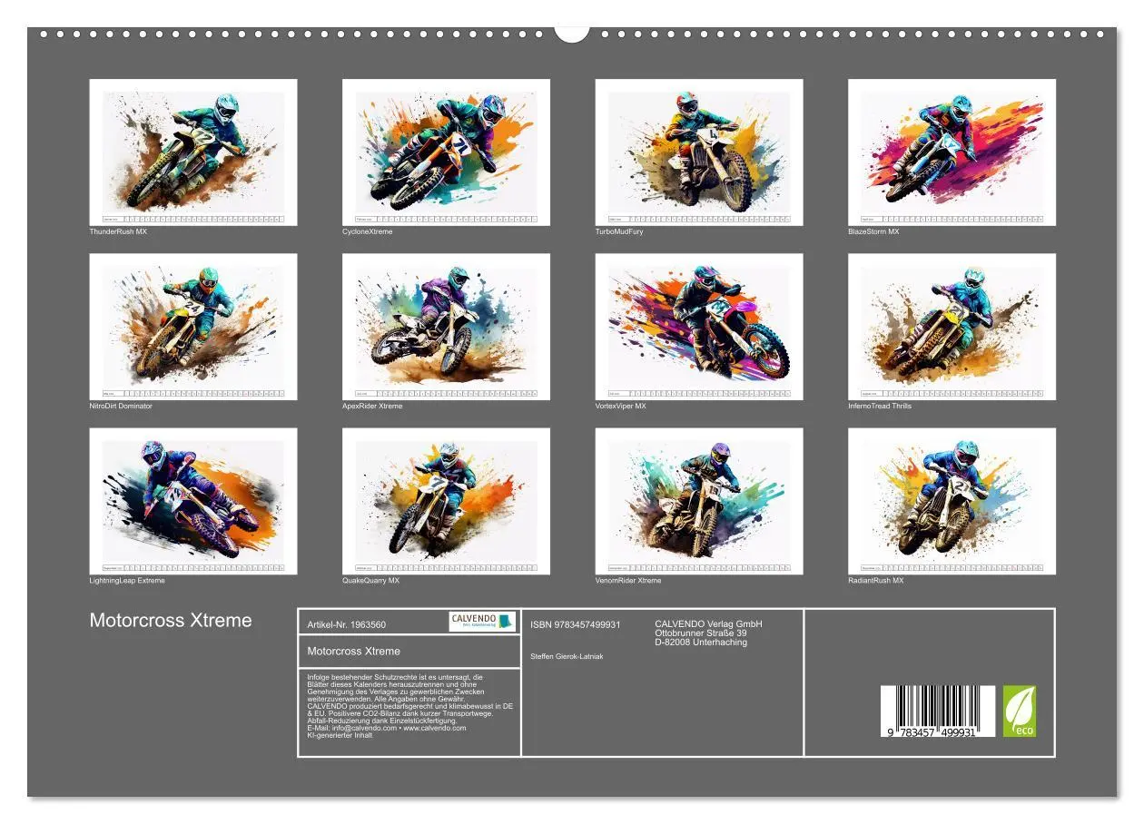 Bild: 9783457499931 | Motorcross Xtreme (hochwertiger Premium Wandkalender 2026 DIN A2...
