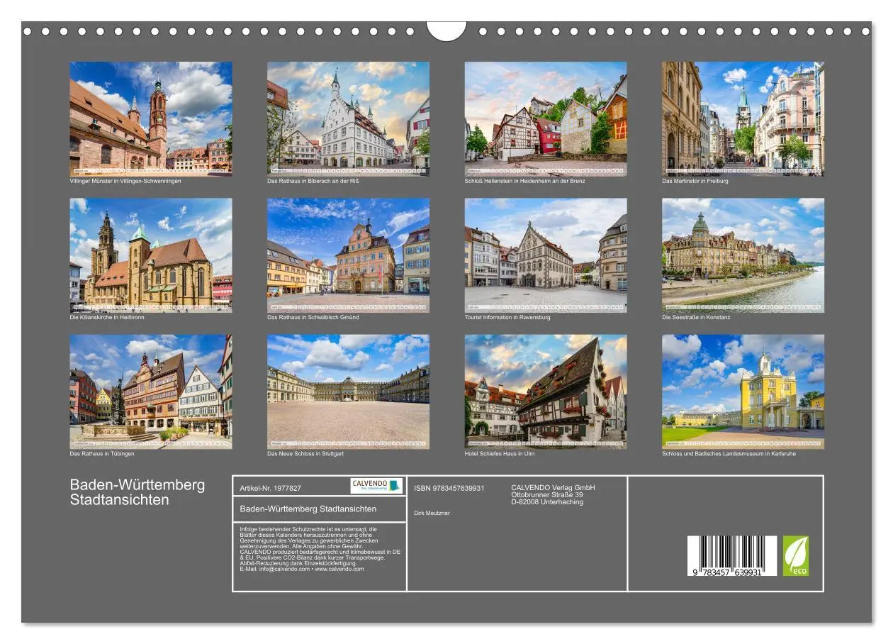 Bild: 9783457639931 | Baden-Württemberg Stadtansichten (Wandkalender 2026 DIN A3 quer),...