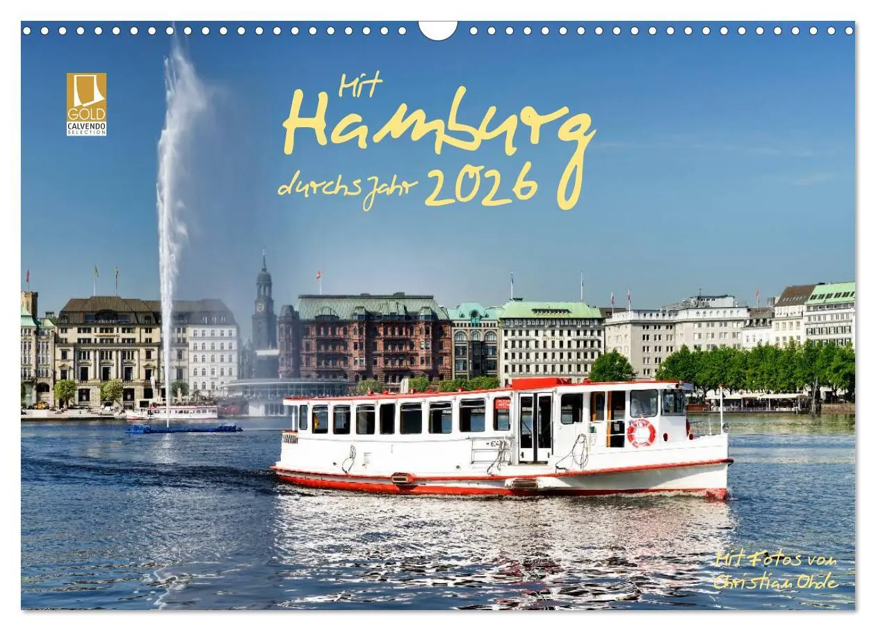 Cover: 9783516039931 | Mit Hamburg durchs Jahr 2026 (Wandkalender 2026 DIN A3 quer),...