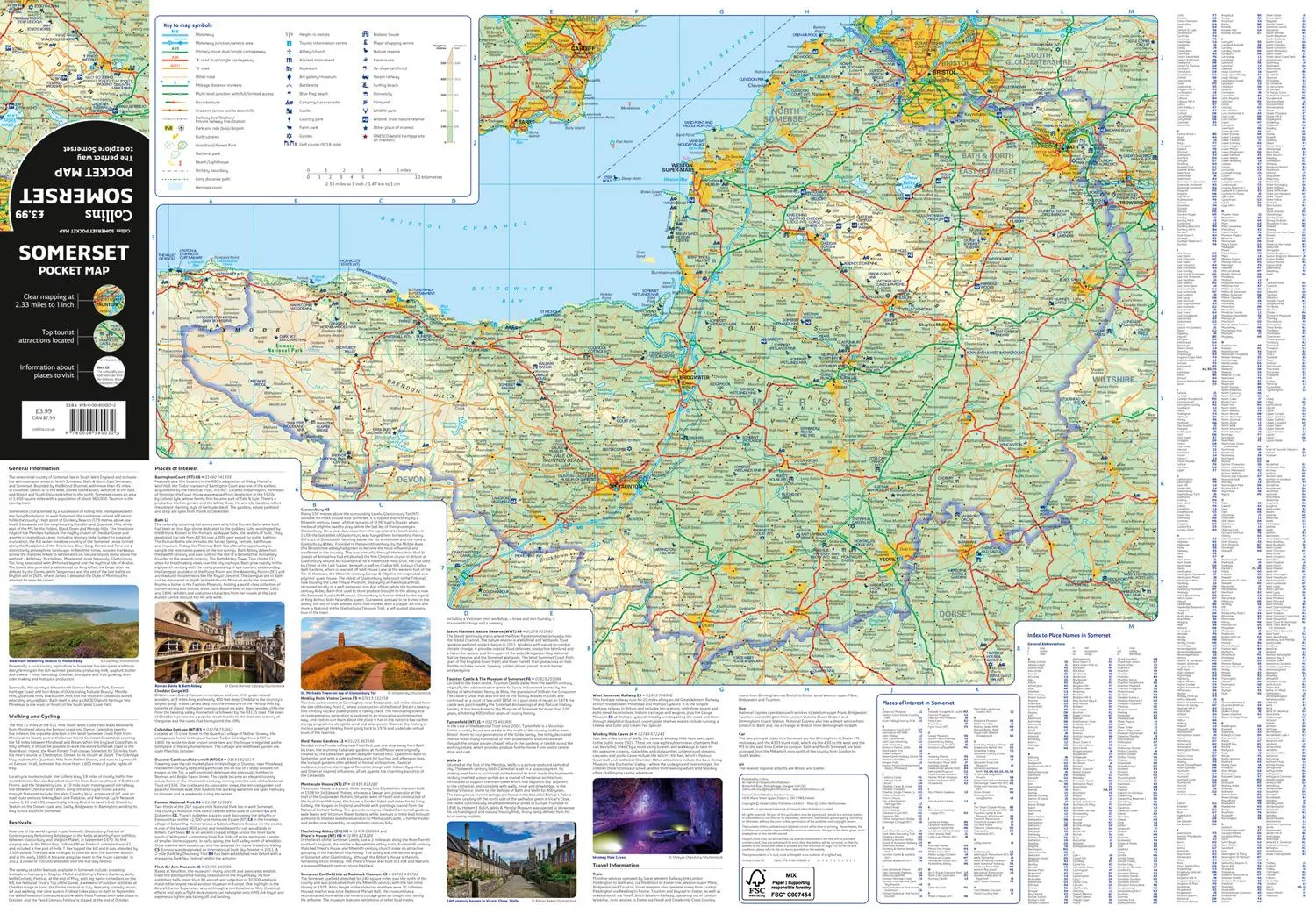 Bild: 9780008580032 | Somerset Pocket Map | The Perfect Way to Explore Somerset | Collins