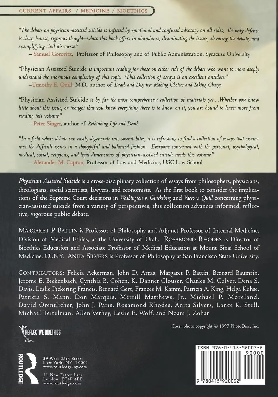 Rückseite: 9780415920032 | Physician Assisted Suicide | Expanding the Debate | Battin (u. a.)