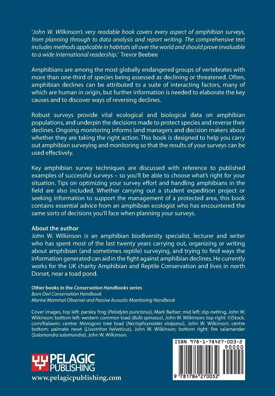 Rückseite: 9781784270032 | Amphibian Survey and Monitoring Handbook | John W. Wilkinson | Buch