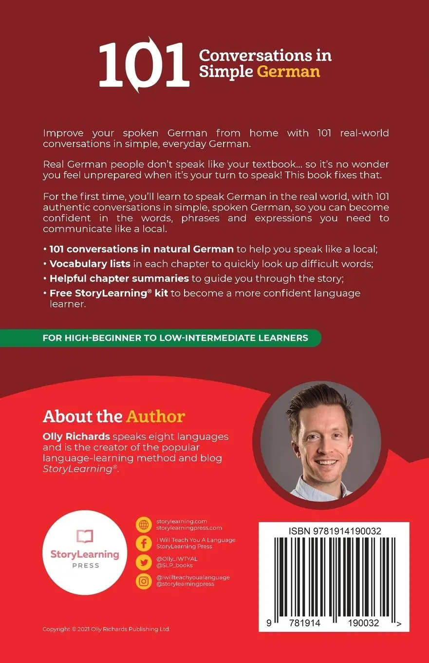 Rückseite: 9781914190032 | 101 Conversations in Simple German | Olly Richards | Taschenbuch