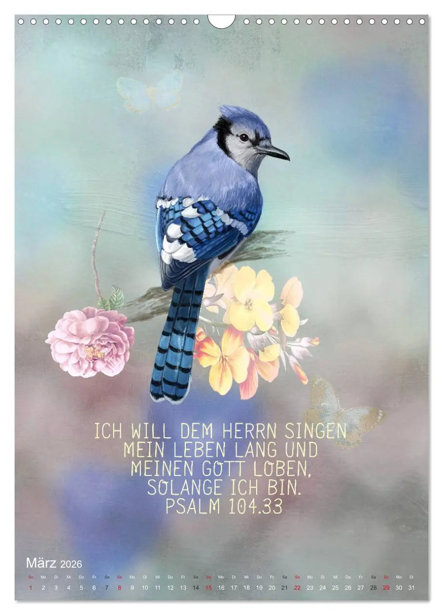 Bild: 9783516390032 | Bibelworte für Vogelfreunde (Wandkalender 2026 DIN A3 hoch),...