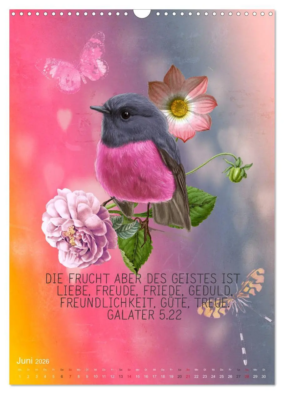 Bild: 9783516390032 | Bibelworte für Vogelfreunde (Wandkalender 2026 DIN A3 hoch),...
