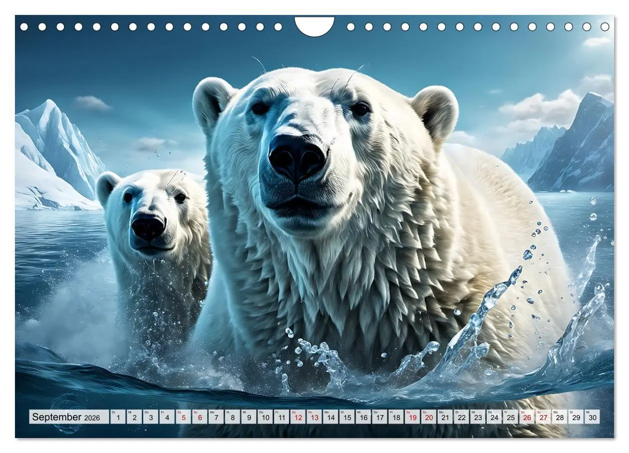 Bild: 9783457360132 | Im magischen Land der Eisbären (Wandkalender 2026 DIN A4 quer),...
