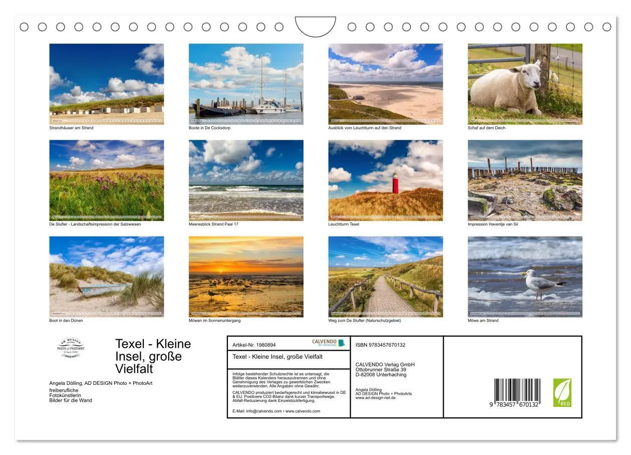 Bild: 9783457670132 | Texel - Kleine Insel, große Vielfalt (Wandkalender 2026 DIN A4...