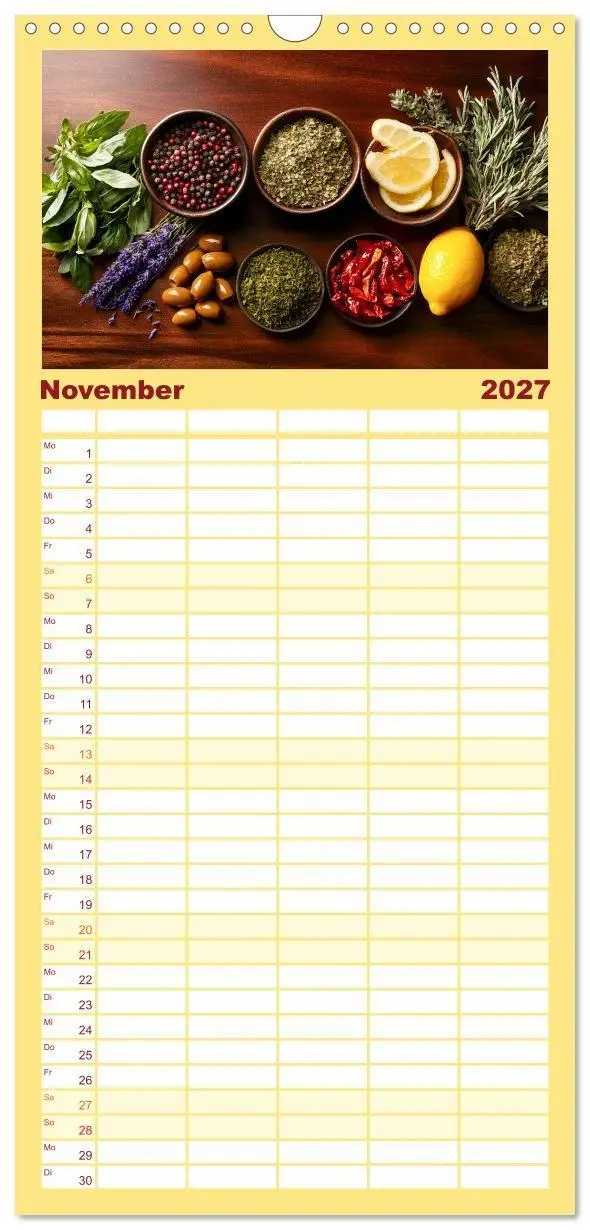 Bild: 9783594290132 | Familienplaner 2027 - Küchenkalender Gewürzwelt mit 5 Spalten...