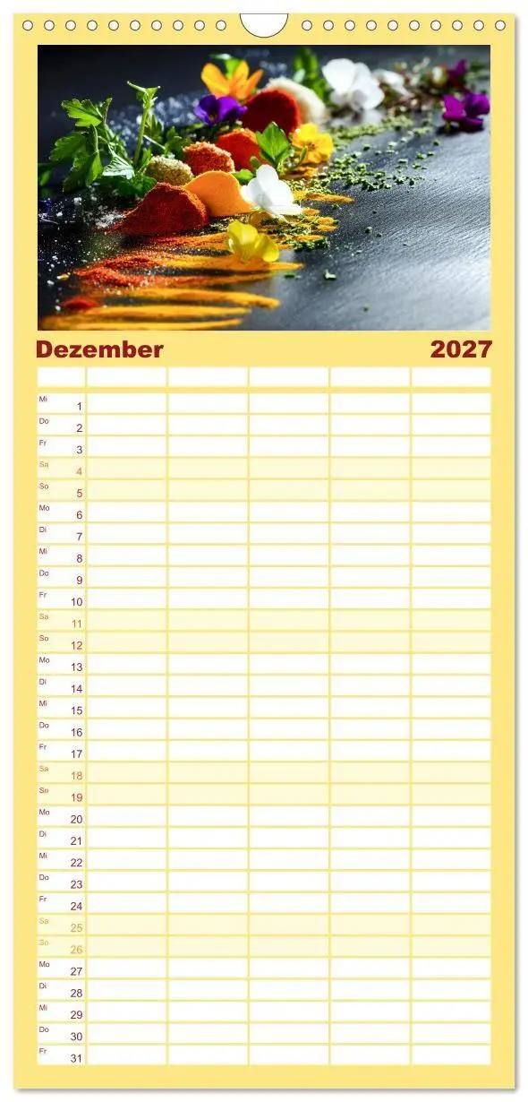 Bild: 9783594290132 | Familienplaner 2027 - Küchenkalender Gewürzwelt mit 5 Spalten...