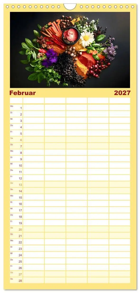 Bild: 9783594290132 | Familienplaner 2027 - Küchenkalender Gewürzwelt mit 5 Spalten...