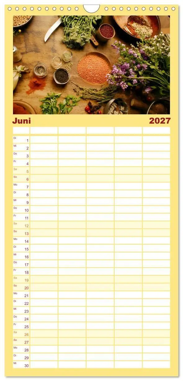 Bild: 9783594290132 | Familienplaner 2027 - Küchenkalender Gewürzwelt mit 5 Spalten...