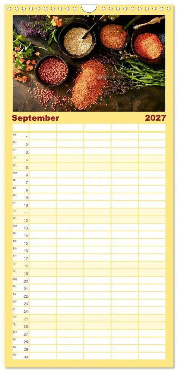 Bild: 9783594290132 | Familienplaner 2027 - Küchenkalender Gewürzwelt mit 5 Spalten...