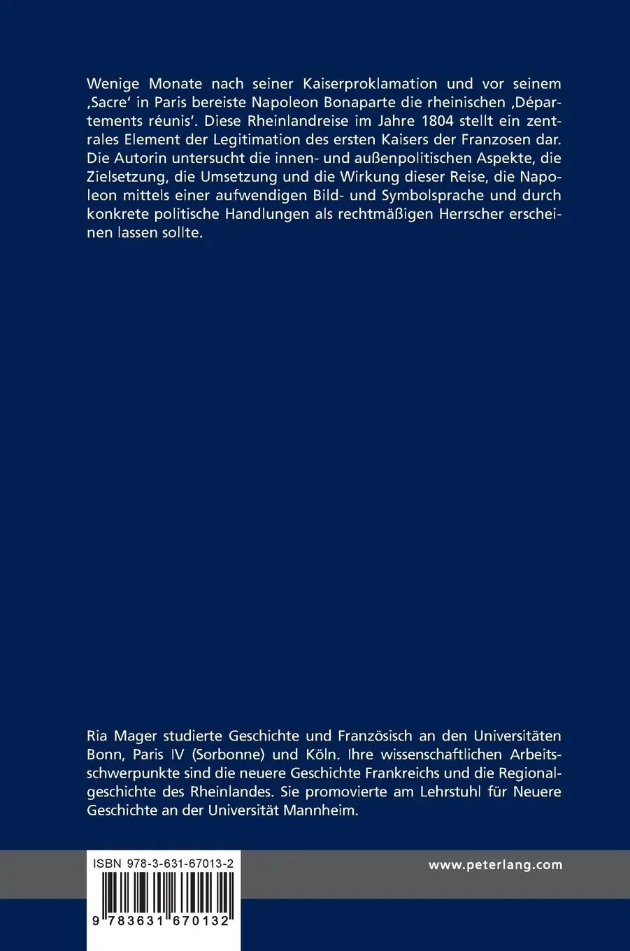 Rückseite: 9783631670132 | Zwischen Legitimation und Inspektion | Ria Mager | Buch | Gebunden