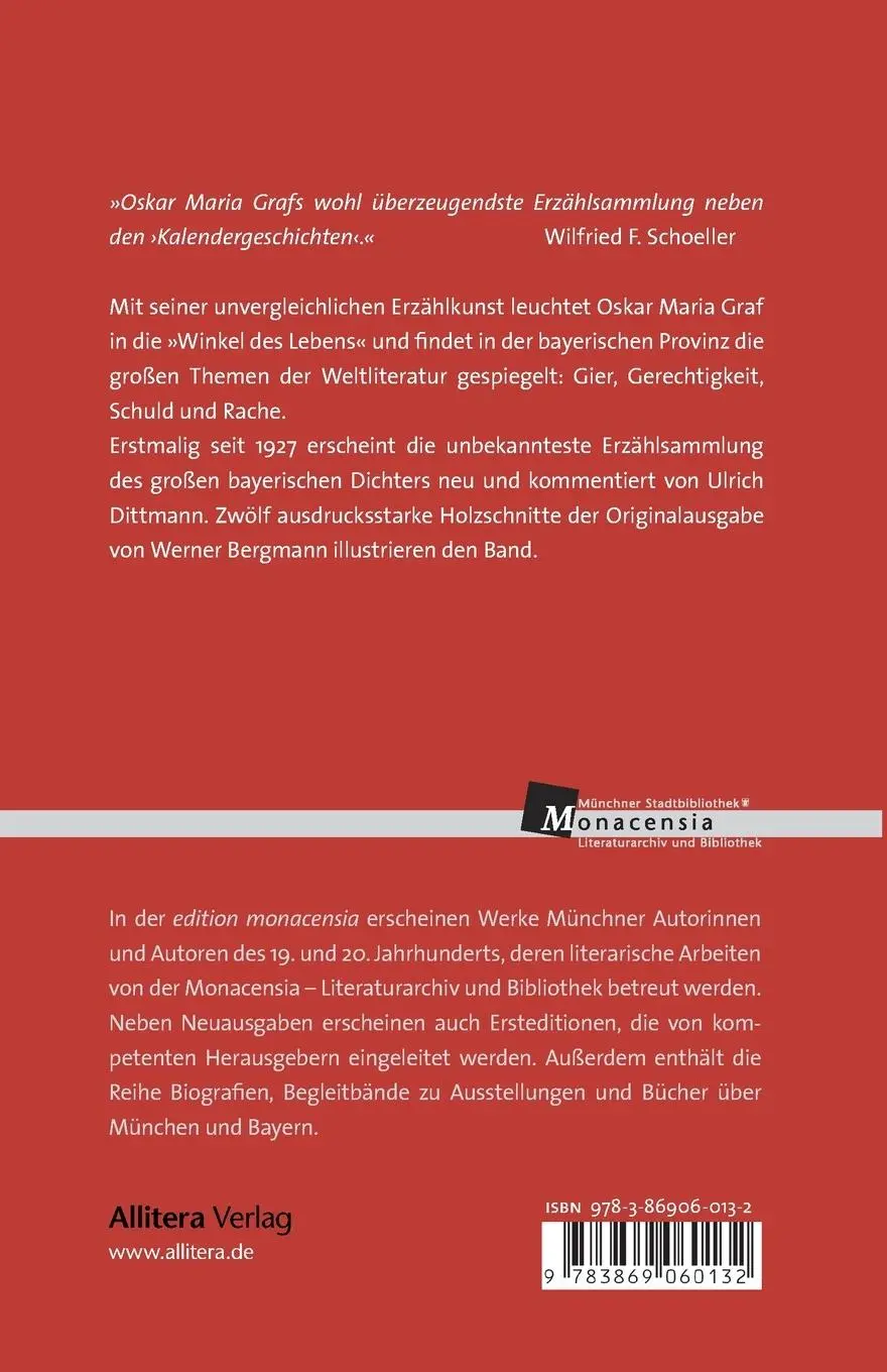 Rückseite: 9783869060132 | Im Winkel des Lebens | Oskar Maria Graf | Taschenbuch | 152 S. | 2015