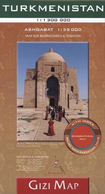 Cover: 9786155010132 | Gizi Map Turkmenistan, Geographical Map | (Land-)Karte | Englisch