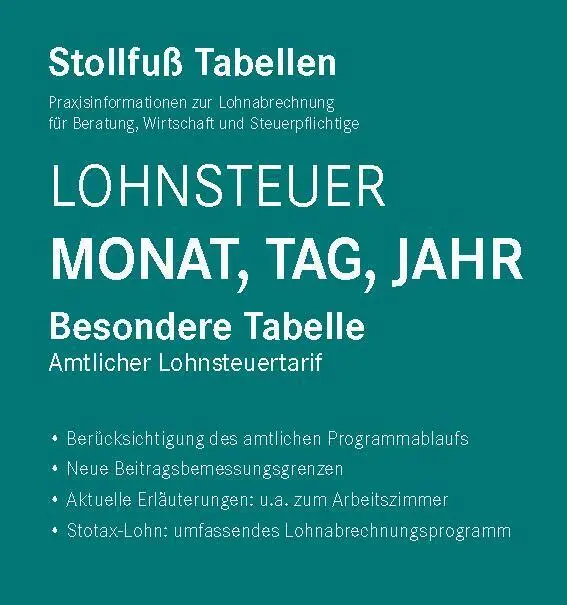 Tabelle, Lohnsteuer 2023 Monat, Tag, Jahr