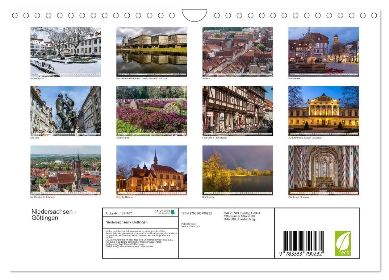 Bild: 9783383790232 | Niedersachsen - Göttingen (Wandkalender 2025 DIN A4 quer), CALVENDO...